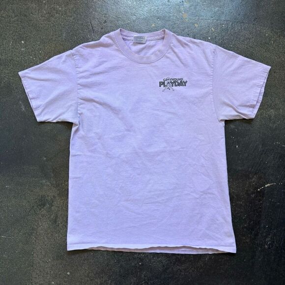 Greyhound Playday Men’s Short Sleeve T-Shirt Size Large Random Vintage Tee - Picture 2 of 11